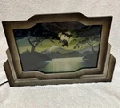 Vintage Cast Metal Twilight Mt. Fuji Tv Motion Lamp - Works Only Read. Fixed Price $200.00.