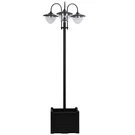 Outsunny 74.5" 3-HEAD Solar Lamp Post Street Light With Planter, Automatic-on. Fixed Price $166.99.