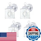 Wisbeam 4 Packs White Outdoor Wall Lantern Black Exterior Waterproof. Fixed Price $77.42.