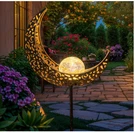 Moon Solar Garden Lights Waterproof Metal Stake Outdoor Ramadan Decor. Fixed Price $34.99.