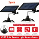 2X Led Solar Pendant Light Outdoor Indoor Powered Motion Sensor Shed. Fixed Price $25.99.
