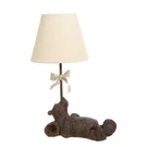 Raz Import 17" Napping On Log Bear Base Electric Lamp Shade Country/cabin/woodsy. Fixed Price $56.99.