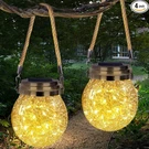 Solar Lantern Crackle Glass Ball, 4 Pack Garden Hanging Lights Outdoor Wat. Fixed Price $82.48.