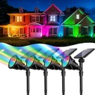 Roshwey Solar Outdoor Lights Waterproof, 9 Lighting Modes MULTICOLOR-4 Pack. Fixed Price $89.58.