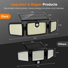Mihani Head Solar Motion Lights Outdoor With 2500LM 232 Leds 2-PACK Black. Fixed Price $32.01.