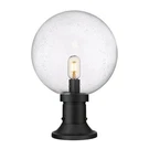 Z-lite Laurent Light 16" Outdoor Pier Mount, Black/clear 599PHB-553PM-BK. Fixed Price $248.20.