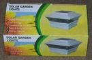 Set Of 4" X Solar Powered Garden Lights For Square Pvc/vinyl Posts. Fixed Price $45.99.