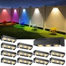Solar Fence Lights 12 Pack Rgb Led Waterproof IP65 Outdoor Deck Black Niorsun. Fixed Price $104.99.