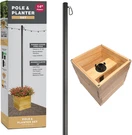 Excello Wooden Planter Box Set With String Light Pole - 14"X14", Easy Assembly. Fixed Price $225.99.