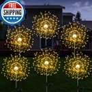 Tujoe 6 Pcs Mardi Gras Solar Firework Lights Outdoor Garden 120 Led. Fixed Price $66.84.