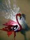 Garden Decoration Solar Powered Big Flamingo Stake Light White Led Reflection. Fixed Price $43.99.