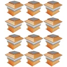 12 Pk Copper 4 X Solar Post Lights Outdoor Garden Led Deck Cap Fence Lamp Wood. Fixed Price $64.95.