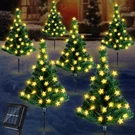 6 Pack Solar Christmas Tree Pathway Lights Decorations Outdoor Led Star 8 Mod.... Fixed Price $61.88.