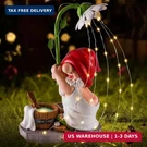 Wints Garden Gnomes Outdoor Statue With Solar Lights,bathing Funny. Fixed Price $37.48.