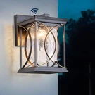 Delicavy Dusk To Dawn Outdoor Wall Light Black Gold Trim Modern Exterior Sconce. Fixed Price $134.33.