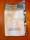 Regent Motion Sensor Instruction Manual For CMS240,MS240W,CMS240W. Fixed Price $5.99.