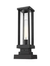Z-lite 586PHMS-SQPM Glenwood 18" Tall Outdoor Pier Mount Post Black. Fixed Price $229.50.