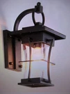 Oukaning 1-LIGHT Black Waterproof Outdoor/indoor Wall Sconce With Glass Shade. Fixed Price $57.76.