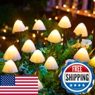 Outdoor Solar Mushroom Garden Lights, 20 Led 32.8FT Pathway String. Fixed Price $32.71.