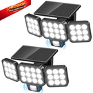 Wdtpro Solar Lights Outdoor Flood Light, 3500LM Bright Motion 2 Pack, Black. Fixed Price $41.38.