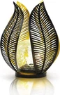 Qzge Solar Garden Lights Waterproof Decorations,crackle Globe Glass,metal Palm. Fixed Price $8.99.