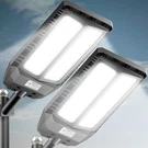 6000W Waterproof Solar Lights With Motion Sensor & Remote - 2 Pack Outdoor Led. Fixed Price $191.99.