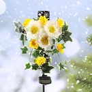 Starryfill Solar Cross Lights With Three Flowers, Metal Stake. Fixed Price $28.41.