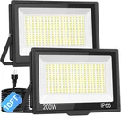 200W Led Flood Outdoor With Plug, 24000LM Super Brighter Security Light,. Fixed Price $130.99.