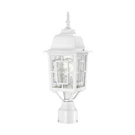 Nuvo 60-4927 Light 17" Outdoor White Post Lantern W/ Clear Water Glass. Fixed Price $58.87.