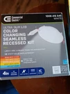 Commercial Electric 4 Inch Led Infiniti Edge Ultra Slim Color Changing Light Kit. Fixed Price $15.44.