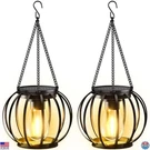 Kooper Waterproof Solar Lanterns - 2 Pack Metal Hanging Lights With Auto On/off. Fixed Price $52.93.