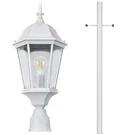 Outdoor Post Light Lamp Traditional Clear Glass White Design House 587691. Fixed Price $209.99.