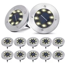 Pozzolanas 12 Pack Solar Lights 8 Led, Warm White, In-ground Landsca.... Fixed Price $46.50.