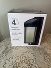 4 Gtx Black Post Solar Led Lights Garden Home Garage Patio Outdoor Lighting New. Fixed Price $50.00.