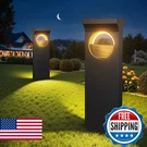 Bonlion Modern Solar Pathway Lights Outdoor, 6 Pack Upgraded Moon Shaped Landsca. Fixed Price $193.87.