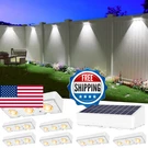 Jofios Solar Fence Lights Outdoor Waterproof Led 8 Pack 6 Inch Rgb Warm White. Fixed Price $80.21.