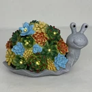 Nacome Solar Up Garden Outdoor Statues Snail Succulent Flowers Led Lights. Fixed Price $28.00.