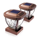2-PACK Home Zone Solar Post Cap Lights Decorative Glass Led Outdoor 4X4 Bronze. Fixed Price $29.99.