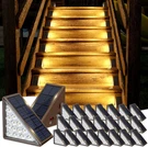 24-PACK Waterproof Solar Step Lights For Outdoor Staircase & Patio, Warm Brown. Fixed Price $179.99.