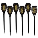 Alpine 20" Tall Outdoor Solar Powered Pathway Led Torch Light Stakes 6 - Black. Fixed Price $31.90.