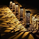 Tommy Bahama 35 Lumen Square Solar Bollard Lights, 5-PACK Pattern Pathway. Fixed Price $75.00.