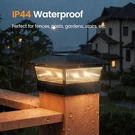 Aponuo Solar Post Cap Lights, 2 Lighting Modes 16 Leds Fence. Fixed Price $59.99.