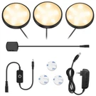 Ygs-tech Led Puck Lights, Under Cabinet Lighting Black Trim, 3000K Warm White.... Fixed Price $23.60.