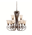 Kichler Willowmore 1828TZ 9-LIGHT Chandelier Tannery Bronze New. Fixed Price $159.99.