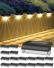 Solar Step Lights 16 Pack Warm White Auto Dusk-to Dawn Weatherproof Herzila. Fixed Price $51.99.
