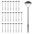 24-PACK Led Solar Outdoor Waterproof Garden Lights Cold Set 24, Silver. Fixed Price $87.99.