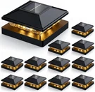 12 Pack Solar Post Cap Led Lights For 4X4 Outdoor Fence Waterproof Black. Fixed Price $54.77.