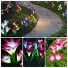 8 Pack Solar Garden Lights With Bigger Lily Flowers Waterproof 7 Color Changing. Fixed Price $19.99.