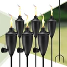 Garden Torches 6 Pack 22 Oz Metal Citronella Stake Falbawr Outside 3-PRONG Patio. Fixed Price $89.99.