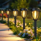 Deraysion 12 Solar Lights Outdoor, Pathway Pack, Warm White. Fixed Price $53.15.